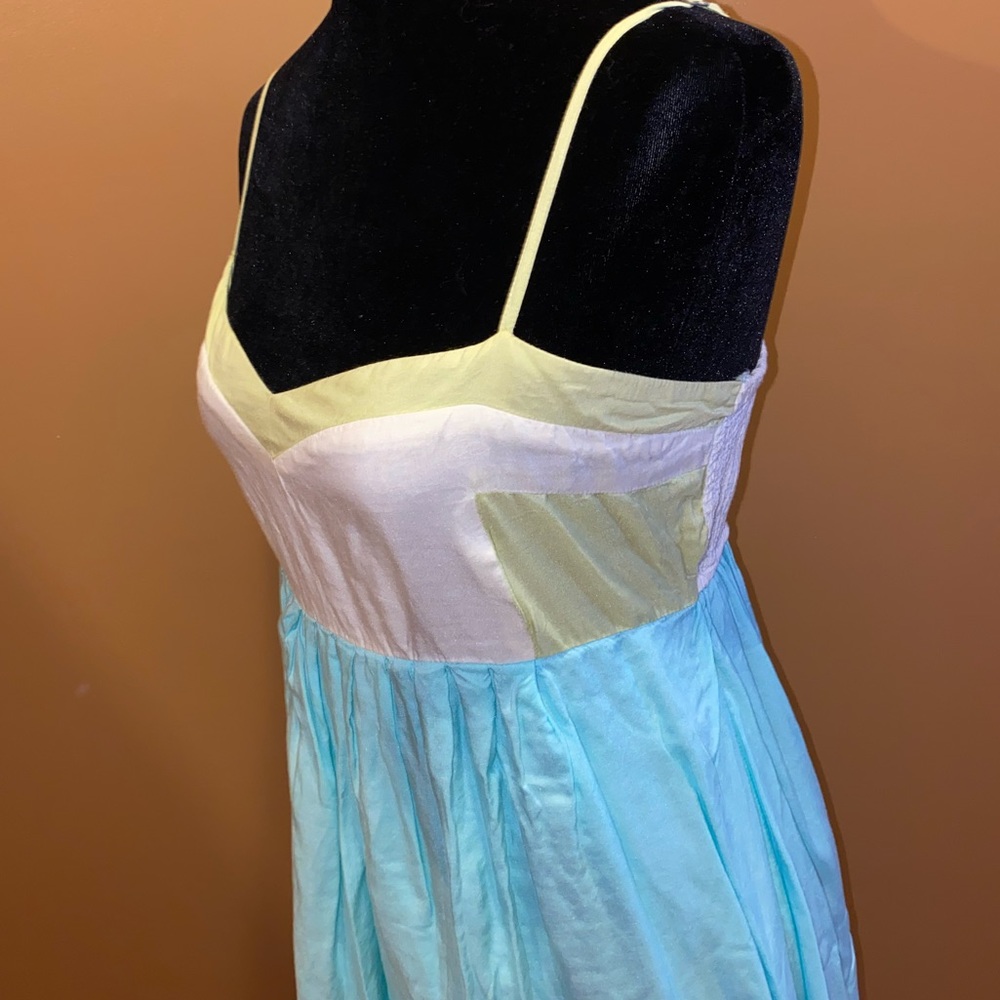 Billabong aqua and lime green hi-low dress 🐚